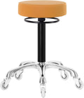 Swivel Rolling Stool Round Chair,Thick Sturdy Padding,Adjustable Stool with Wheels for Doctor(Camel)