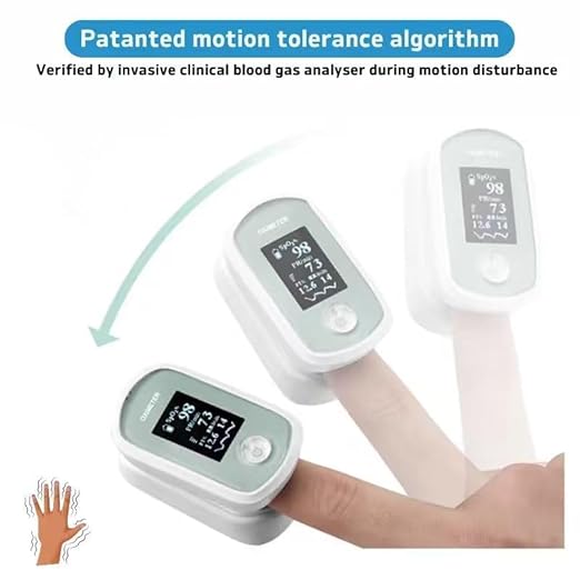 Fingertip Pulse Oximeter with Respiration Rate Monitor, Advanced Sensor Technology for Precise & Stable SpO2 Measurement with Fast Response, Oxygen Monitor Finger with OLED Display for Sports, Fitness & Home Use