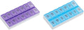 Ezy Dose 7-Day AM/PM Pill Organizers (2 Pack) - Medium Compartments, Purple and Varying Colors
