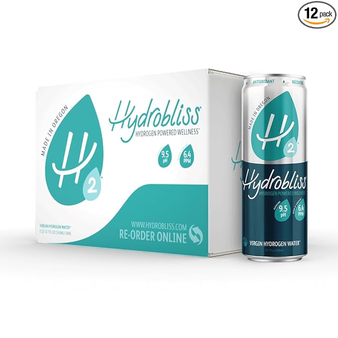 Hydrobliss® Virgin Hydrogen Water - Case of 12 BPA-Free Cans