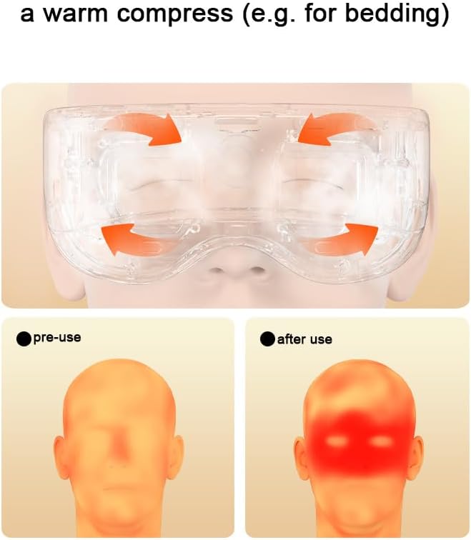Eye Massager with Heat, Face Massager, Mask for Migraine & Headache Relief, Improved Sleep, Birthday Gifts for Mom Dad Women Men Her Him