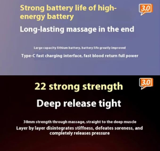 22-Head Massage Gun, Deep Tissue & Muscle Recovery, Pain Relief, Whole Body Relax, Certified 2026 Model, Gray