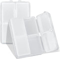 FYY Daily Pill Organizer/ Case, 7 Compartments Portable, [Folding Design] Large Travel Pill Box for Purse Pocket to Hold Vitamins,Cod Liver Oil,Supplements and Medication-Clear