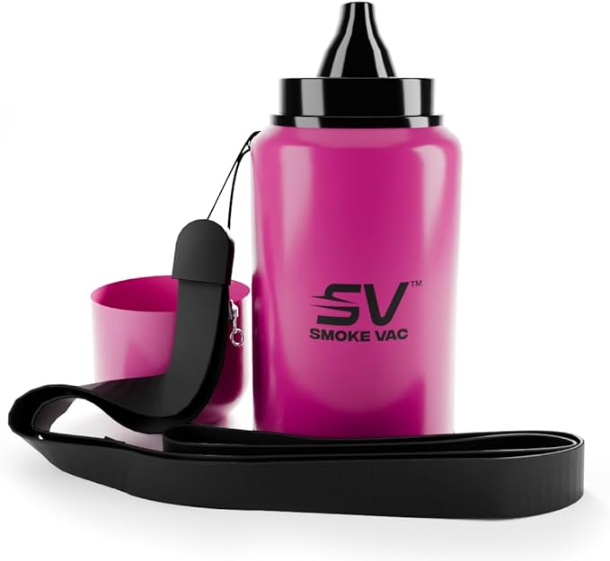 SmokeVac Handheld Personal Air Filter with 4-Layer Filtration & One-Way Check Valve – Portable Smoke Eraser & Odor Eliminator for Home, Car, Travel & Events (Pink)