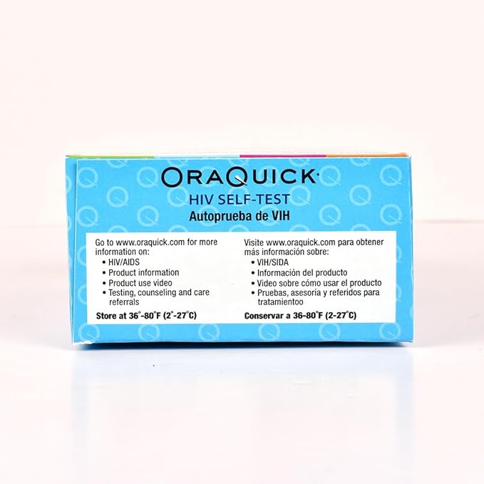 OraQuick® HIV Self-Test, Oral Fluid Rapid HIV Test for HIV-1 & HIV-2 Detection, Quick & Easy Pain Free Home Testing Kit with Results in 20 Minutes, Ages 14+, 6ct Case