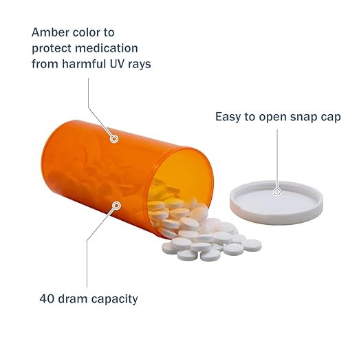 Ezy Dose Pill, Medicine, Vitamin Container & Vial, 40 Dram Storage, Snap Cap (Case of 105)