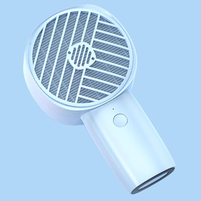 mini portable fan with HEPA filter. Battery for 10 hours and USB rechargeable. Cover your nose with it to breathe the 150L/min clean air. (Blue)