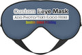 Custom Eye Mask,Add Your Image Text Personalized Sleep Shade Soft Blindfold Eyemask Blackout Eye Cover with Adjustable Strap for Sleep,Travel,Nap Indigo Blue