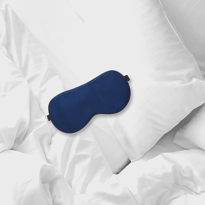 Silk Eye Mask for Men Women, Comfortable&Soft Sleep Mask with Adjustable Strap to Block Light, Ultimate Sleeping Aid/Blindfold,Super Smooth Eye Shade Cover