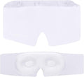 Calm&Relax Bamboo Sleep Mask: 3D Blackout Sleeping Eye Mask for Side Sleepers - Zero Pressure Eye Covers for Travel Airplane(White)