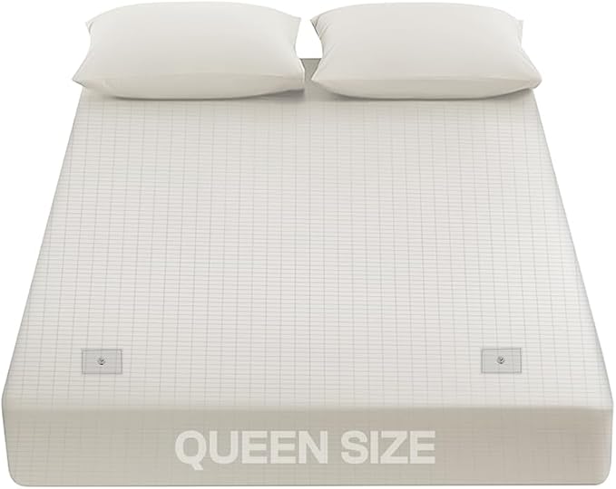 LuxeCraft Grounding Fitted Sheet – Organic Cotton & Silver Fiber | Breathable, Skin-Friendly | 15" Deep | Includes Tester Pen, Wristband, Eye Mask & Cord, Queen Size (White)