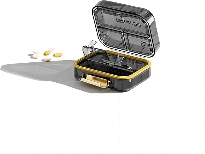 Medicine box with lock 12 x7.6x 7.8 inches [Medium], Medication Lock box ，First Aid Key Safe Box with Lock, Medical Box Organizer