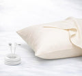 GroundLuxe Organic Grounding Pillowcase in Beige - Queen Size