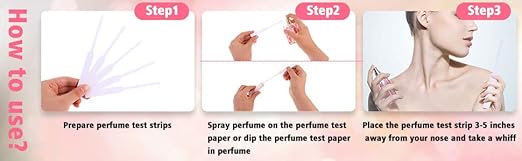 600 Perfume Test Strips White Perfume Paper Strips Premium Fragrance Test Strips for scents (SAERW45346379YTR)