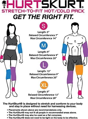 HurtSkurt® Premium Ice Therapy Sleeve – Island Palm Large – Stretch-Fit Wearable Cold Compression Wrap for Knee, Leg, Elbow & Ankle Recovery