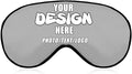 Custom Sleep Mask with Photo Text Logo, Customized Eye Mask for Men Women Kids Pressure-Free Comfy Adjustable Silky Skin-Friendly, Non-Allergic Eye Cover Custom,#Silver