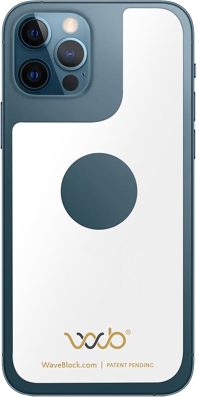 WAVEBLOCK EMF Blocker for Cell Phone - Made for iPhone 11 PRO - The Only Patented, Real Scientifically Backed, Lab-Tested 5G-Shield Sticker to Protect You & Your Loved Ones - USA Made White