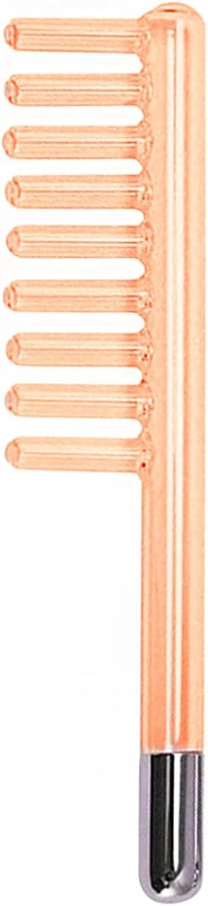 Electrode Wand Glass Tube Orange Colour Handheld Spare Parts for Hi Frequency Instrument Elitzia ETJX006AS (Clear Comb)