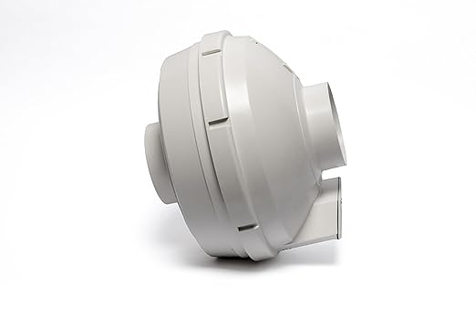 Festa AMG Maverick Radon Fan - Quiet and Energy Efficient 260 CFM Radon Mitigation System Inline Duct Fan - 4" Electric Inline - Made with Sturdy Glass Reinforced Poly-Resin – White
