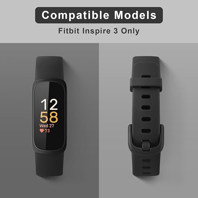 AK Band Compatible with Fitbit Inspire 3 Bands for Women Men, Adjustable Replacement Sport Wristbands Straps for Fitbit Inspire 3 Fitness Tracker