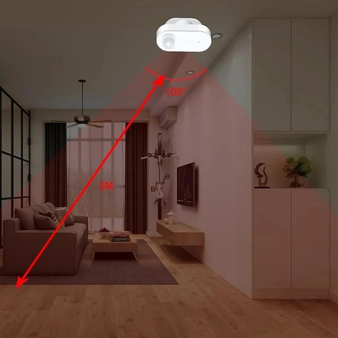 Haozee Smart Motion Sensor, Zigbee PIR Motion Sensor with Illumination, High Sensitivity, Real-time Detection, Zigbee Hub Required, Supports Home Assistant, Smartthings,Hubitat