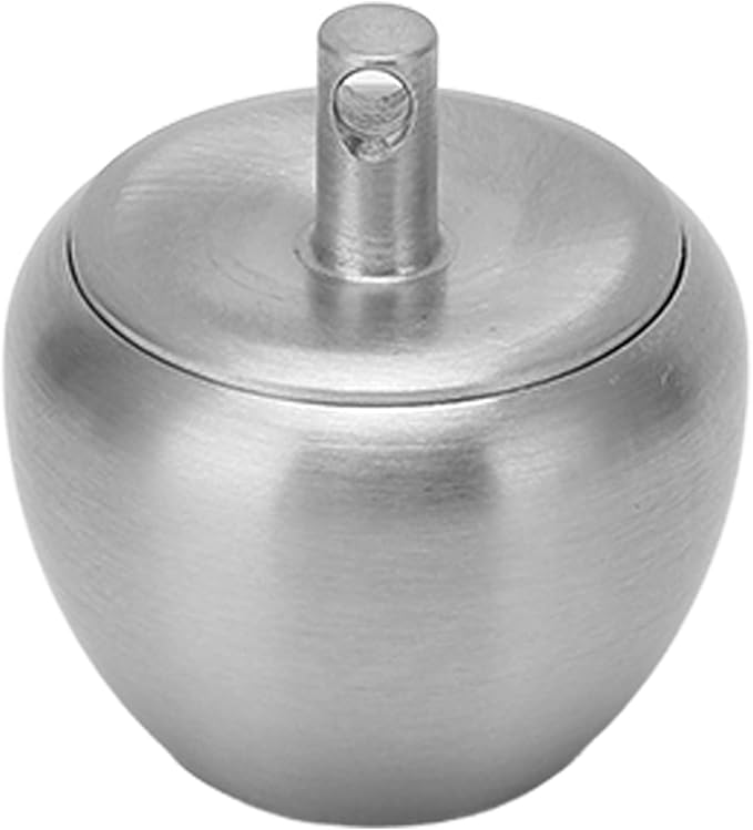 Pill Case Stainless Steel Pill Holder Keychain, Mini Portable Medicine Box Sealed Jar Keychain Pendant, Apple Shape Small Waterproof Pill Box Container for Purse or Pocket
