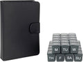 e-Pill 5 Times a Day x 7 Day Large Weekly Pill Organizer, Vitamin and Medicine Pill Box - with Discreet Case (Black)
