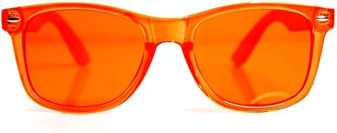 GloFX Orange Color Therapy Glasses for Chakra Healing, Chromotherapy, and Mood - Supports Feelings of Happiness, Social Confidence and Joy