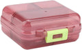 7 Grids Weekly Pill Box Portable Medicine Storage Box Foldable Drug Case Tablet Organizer for Travel (Claret-red)