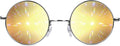 GloFX Diffraction Glasses | Hippie and Pilot Style Metal Frames with Mirror Lens and 3D Prism Rainbow Effect