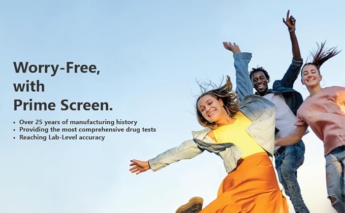 [50 Pack] Prime Screen Multi Panel Urine Test (AMP,BAR,BZO,COC,mAMP,MDMA,MOP/OPI 300,MTD,OXY,PCP,TCA,THC) - WDOA-7125…