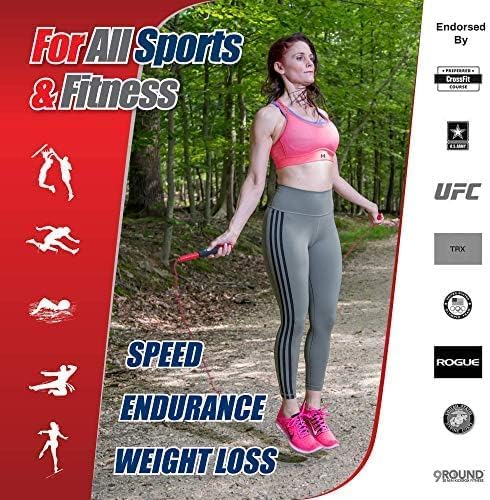 Buddy Lee Magic Speed Pro Fitness Jump Rope - | Ergonomically Designed Long Handles| Flower Cup Adjustment System| Endorsed by Jump Rope Champions | A Perfect Choice For Kids & Adults