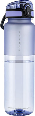 32oz Water Bottle with Chug Lid, Frosted & Clear Tritan BPA-Free, Leakproof, Wide Mouth, Portable Sports Water Bottle for Gym, Office, Travel, Outdoor (Lavender)