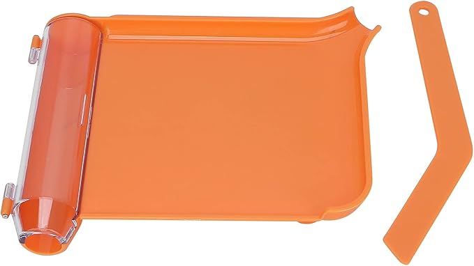 Pill Counting Tray, Orange Right Hand Pill Counting Tray, Non Contact Clean Pills Dispenser Tray with Spatula Transparent Lid for Count Meds Pills Tablets