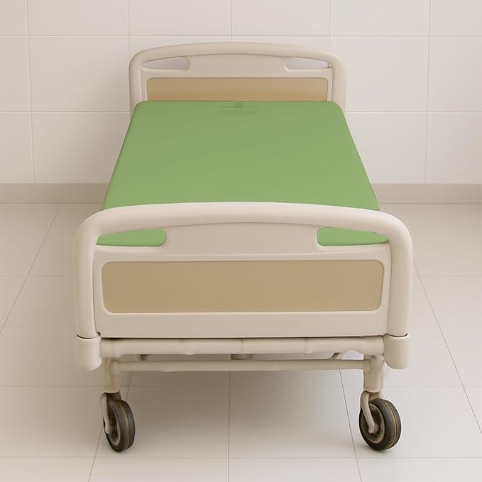 6 Pack Fitted Hospital Bed Sheets - Soft Microfiber Hospital Fitted Sheet - Hospital Bed Fitted Sheets (Sage, 36" x 84" x 12")