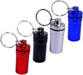 Ulalaza Aluminum Waterproof Pill Case with Keychain, 1 Compartment