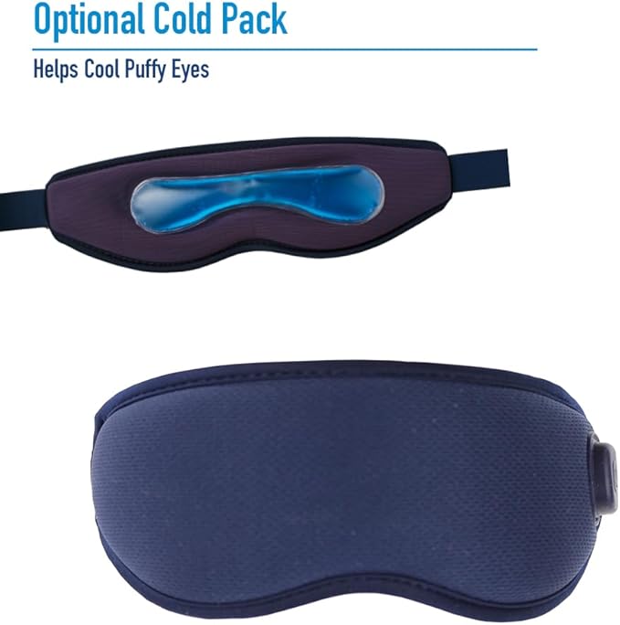 Miracle Eye Mask for Dry Eye Relief, Massaging Heated Eye Mask, Cordless & Rechargeable Warm Compress for Eyes, Gel Cold Pack Included, Soft & Comfortable, Helps Support Eye Strain