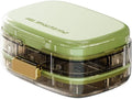 Weekly Pill Organizer, 7 Day Pill Box with Safety Lock and Airtight Seal, Child-Resistant Large Medication Container for One Dose Per Day, Travel Portable Vitamin Case - Green