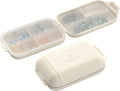 Portable Pill Organizer, Pill Box with 7 Compartments, Small Pill Case for Travel, Daily Medicine Pill Organizer with Air-Tight Lid