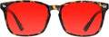 TIJN Blue Light Blocking Glasses for Women Men Clear Frame Square Nerd Eyeglasses Anti Blue Ray Computer Screen Glasses