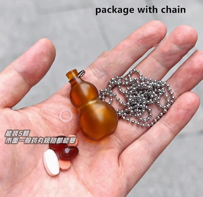Titanium Keychain Pill Holder Mini Daily Pill Box Pendant Container Waterproof Metal Case Bottle Portable Organizer (PEI Big)