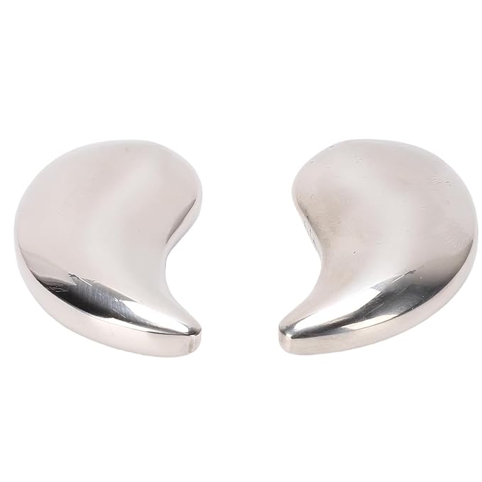 Ymiko 304 Stainless Steel Eye Moon Shaped Unbreakable Under Eye Cooling Packs for Cold Hot Compress Reusable Eye Ice Pack for Puffy Eyes and Relaxation Skincare Essential