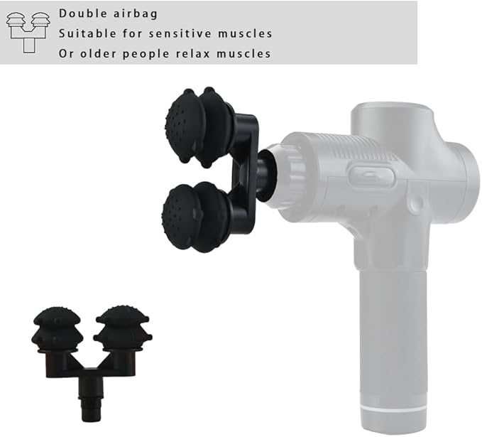 Massage Gun Head Applicable to All 18-19mm Gun Adapter Bit for Massage Gun Different Function Replaceable Plug-n-Play Deep Tissue Muscle Relaxation Trigger Point Massager Gun Attachment
