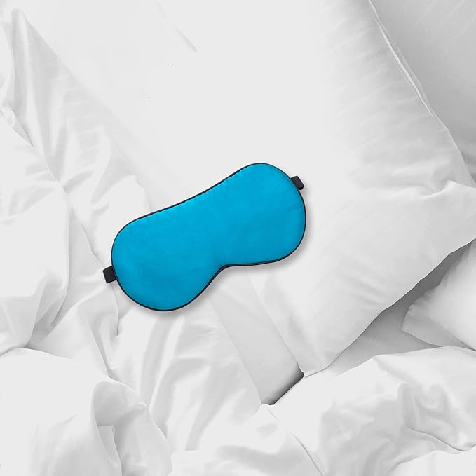 Silk Eye Mask for Men Women, Comfortable&Soft Sleep Mask with Adjustable Strap to Block Light, Ultimate Sleeping Aid/Blindfold,Super Smooth Eye Shade Cover