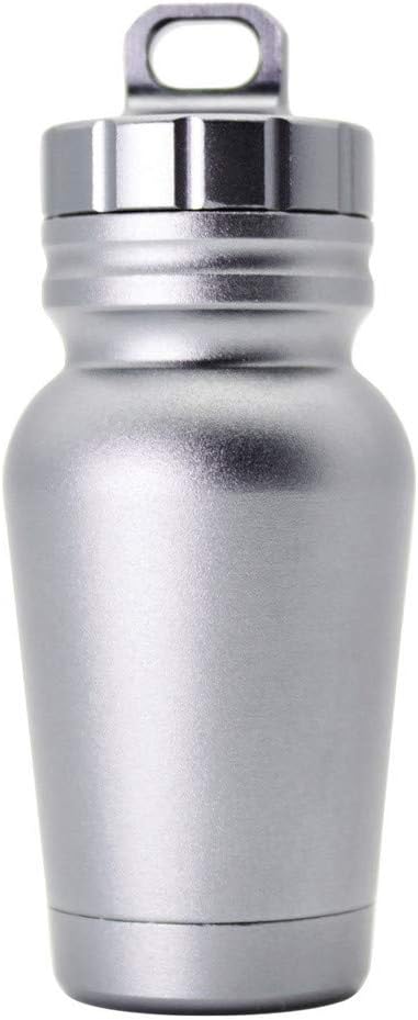 Waterproof Aluminum Pill Holder with Keychain Outdoor Medicine Bottle Seal First Aid Drug Holder