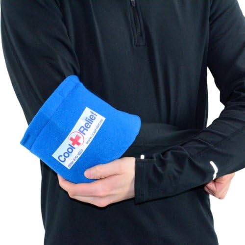 COOL + RELIEF WWW.COOLRELIEF.NET - Medical Grade Reusable Ice Pack - Flexible Gel Pack - Soft Compression Wrap - for Wrist, Elbow, and Ankle Injuries and Pain Relief (2 6" x 12" Gel Ice Packs)