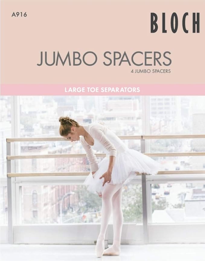 Bloch Dance A916 Ballet/Pointe Shoe Jumbo Toe Spacers, Clear, One Size (Pack of 4)