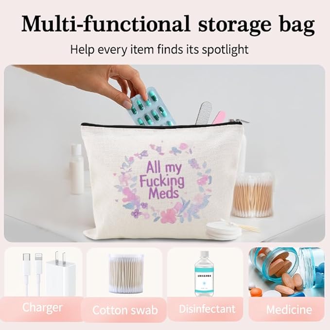 Funny Patient Medical Bag Gift Small Travel Drug Organizer Camping Medicine Bag Pouch Doctor Nurse Technician Pharmacy Gag Gift Practitioner Novelty Gifts for Physician Pharmacist Makeup Cosmetic Bags