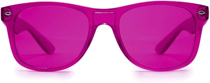 Magenta Color Therapy Glasses for Chakra Healing, Chromotherapy, and Mood