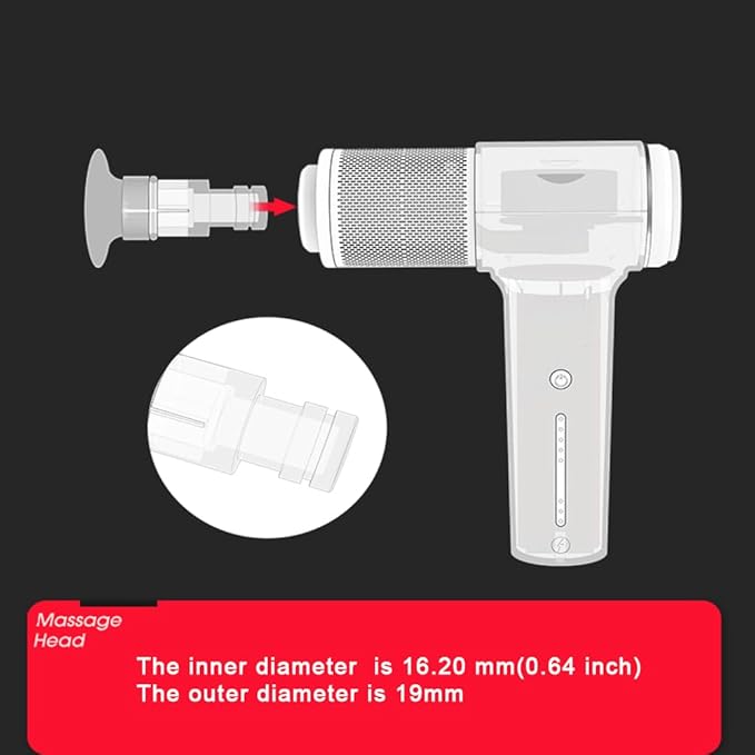 Massage Gun Head Applicable to All 18-19mm Gun Adapter Bit for Massage Gun Different Function Replaceable Plug-n-Play Deep Tissue Muscle Relaxation Trigger Point Massager Gun Attachment